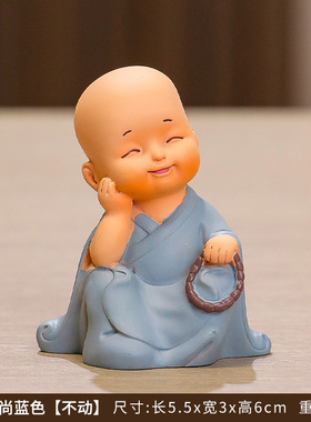 三不看小和尚摆件可爱禅意四佛像桌面装饰办公桌工位情绪稳定神器