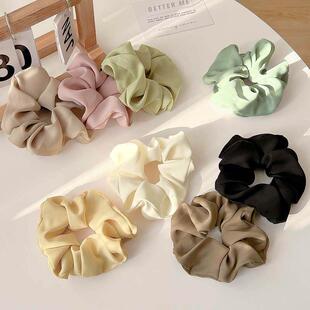Print Set Elastic Scrunchies Scrunchie Silk Pcs Leopard