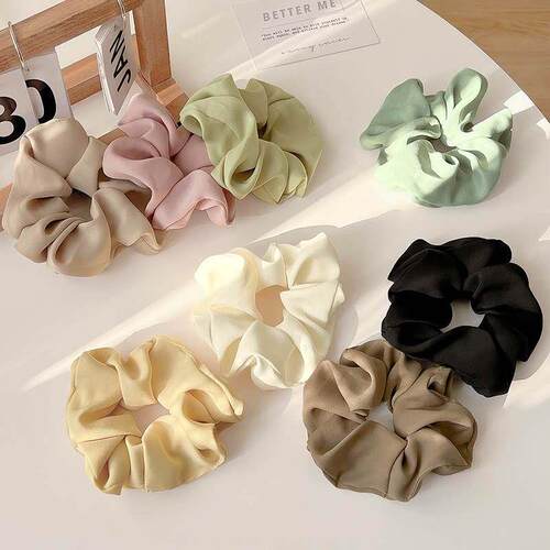 3/5/Pcs Silk Scrunchies Print Leopard Scrunchie Set Elastic