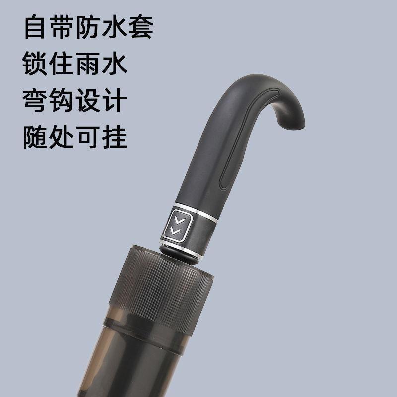 创意弯柄挂钩直杆伞加大抗风自带防水套便携自动简约高尔夫双人伞