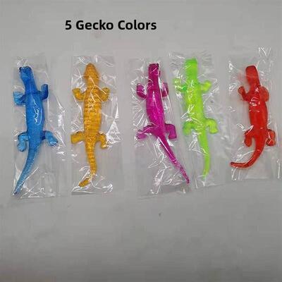 5Pc Colorful Retractable Sticky Lizard Gadget Toys for Kids