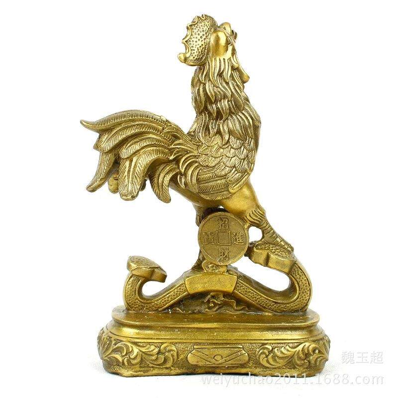 厂家直销纯铜鸡摆件铜小如意鸡家居工艺品摆设装饰品