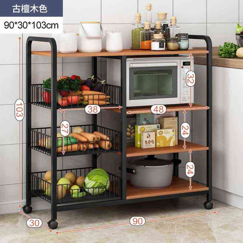 置篮子多层架锅蔬菜具储物落地收纳架易货架简厨房架子物架多功能
