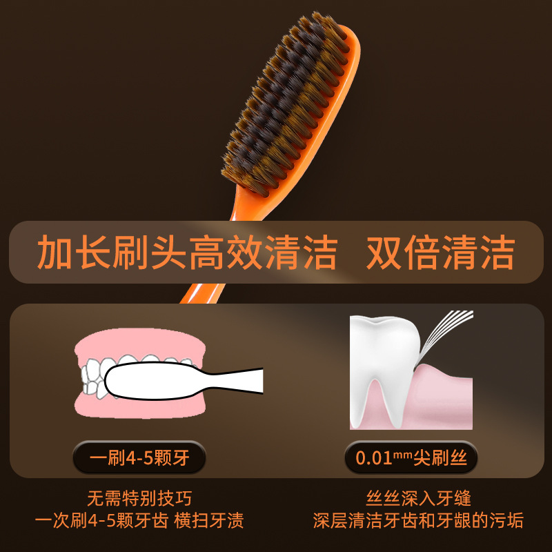 GYN盒装橙色牙刷口腔清洁工具