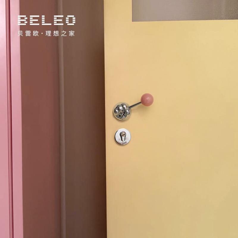 彩色陶室瓷圆球静卧室门F12-6070锁内室音磁吸球形房门锁木门把卧