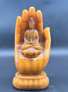 仿古收藏佛手观音家居客厅摆件树脂佛手观音摆设工艺品