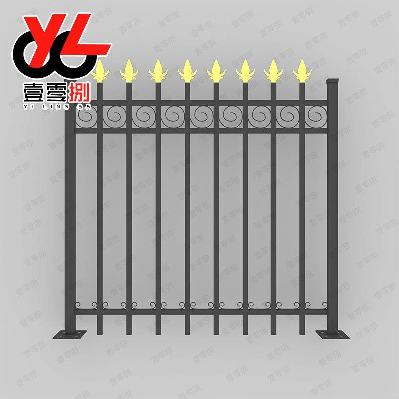 现货小区庭院围墙铁艺栅栏住宅区项目部栏杆锌钢铁栅栏护栏抗腐蚀