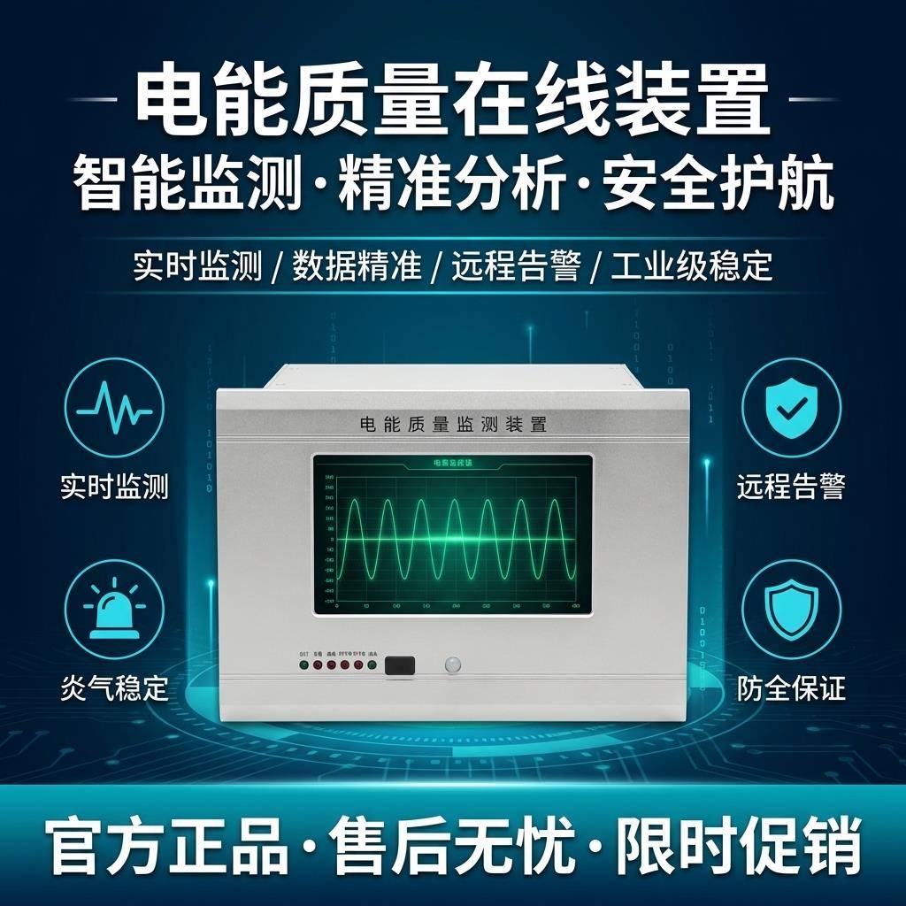 电能质量线上监测装置智能监控系统触控屏幕实时数据精准分析