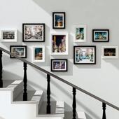 背景装 饰品房间客厅挂墙免打孔洗照意赛 饰创意相框组合照片墙上装