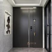 一门一景智能入户门精雕铸铝门别墅大门全铝防盗门子母门进户大门