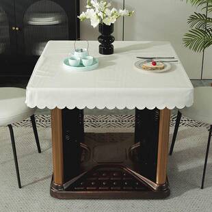烤火桌子罩套皮罩防水防油烫正方形长取暖桌茶几pvc桌面垫布电炉