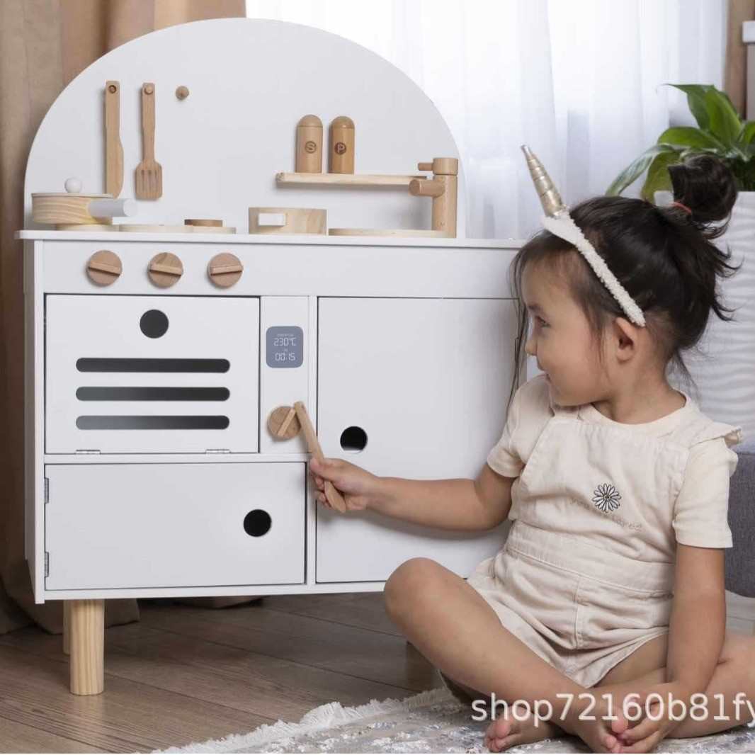 木制男女孩日式厨房仿真过家家可爱厨房灶台儿童做饭煮饭套装玩具