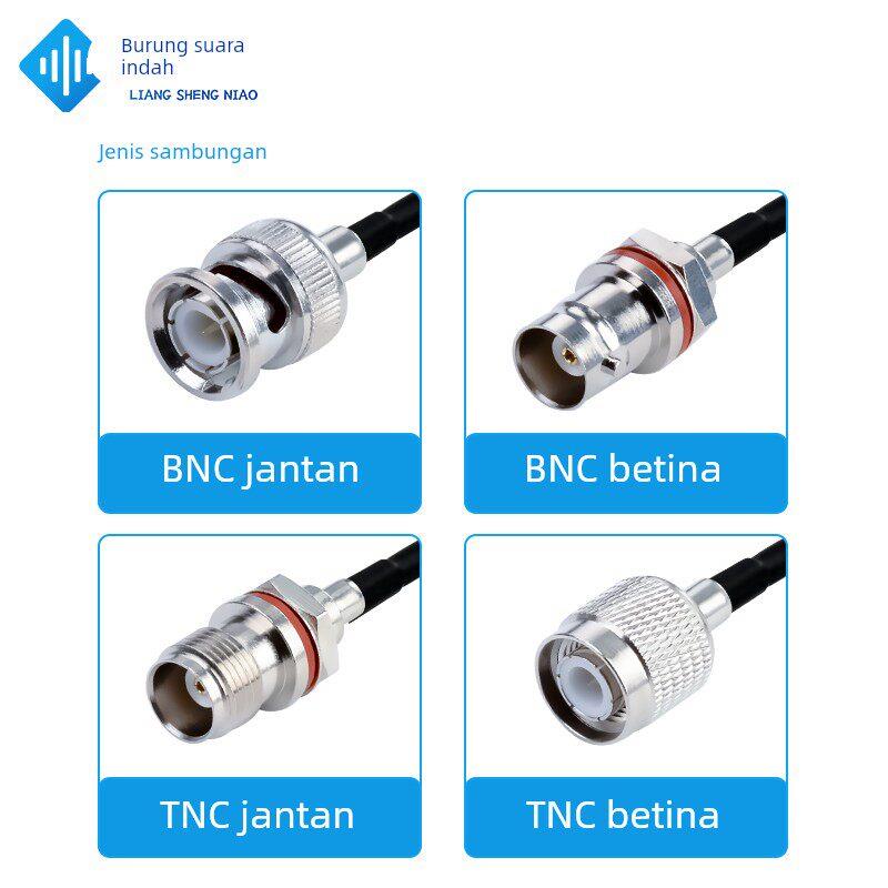 RG174线射频转接线BNC转TNC公母头Q9转tnc天线信号连接线延长线