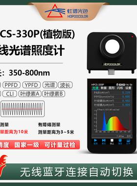 虹谱光色HPCS-330P植物光谱照度计光合光子通量密度PPFD检测仪