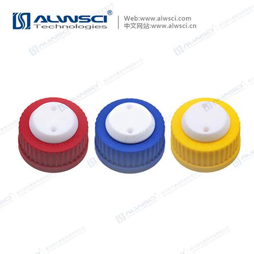 ALWSCI适用液相色谱流动溶剂瓶2孔3孔4孔流动相瓶盖1/8接头GL45