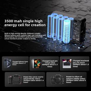v口电池相机单反相机摄影补光电源 雾霾Vb99Pro 3C认证