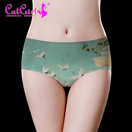 Untouched underwear, mid waist women's one-piece triangle