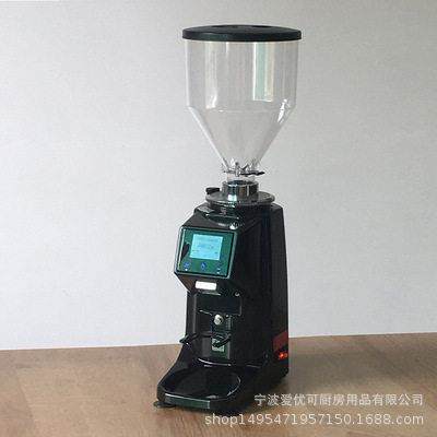 商用意式定量磨豆机液晶触屏研磨机意式咖啡机专用磨豆机110V