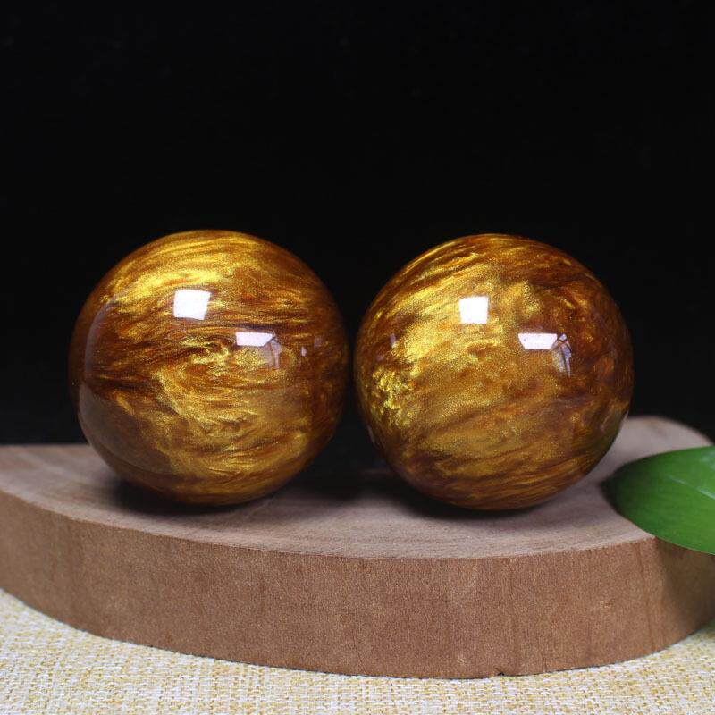新品金丝海柳手球5cm 黑珊瑚海柳健康球手把件摆件饰品把玩
