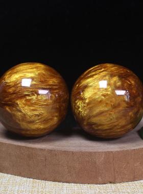 新品金丝海柳手球5cm 黑珊瑚海柳健康球手把件摆件饰品把玩