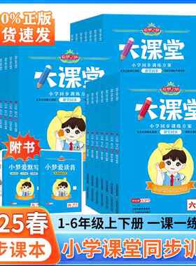 2025春新版追梦之旅大课堂小学一二三四五六年级上册下册语文数学英语人教版北师版苏教版课本同步练习册一课一练