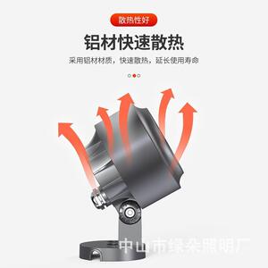 绿朵照明圆形投光灯户外防水楼体大厦别墅庭院LED照树灯亮化专用