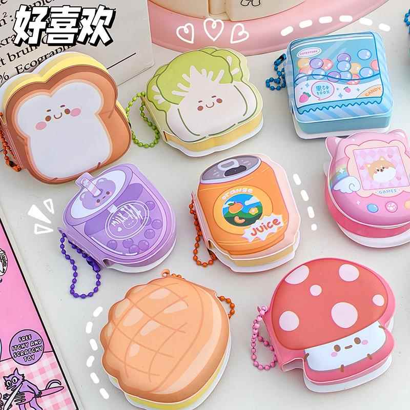 新款卡通造型减压捏捏乐便利贴迷你豆豆解压便签本随身挂件笔记本