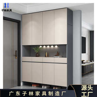 柜玄关柜一体家用门口入户简约坐凳衣帽柜大容量储物柜实木新款 鞋