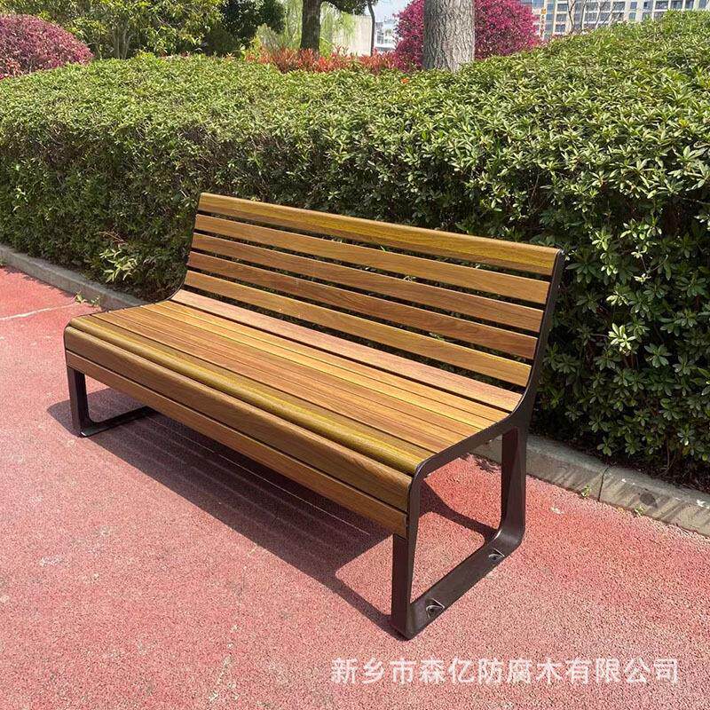 椅铸铁实木塑木长椅室外休闲庭院别墅座椅铸铝长凳子木椅户外庭院