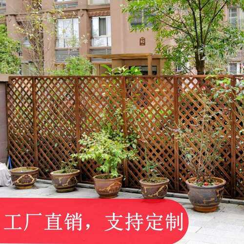 防腐木栅栏木网格爬藤架户外花园庭院围栏护栏阳台花架隔断跨境厂