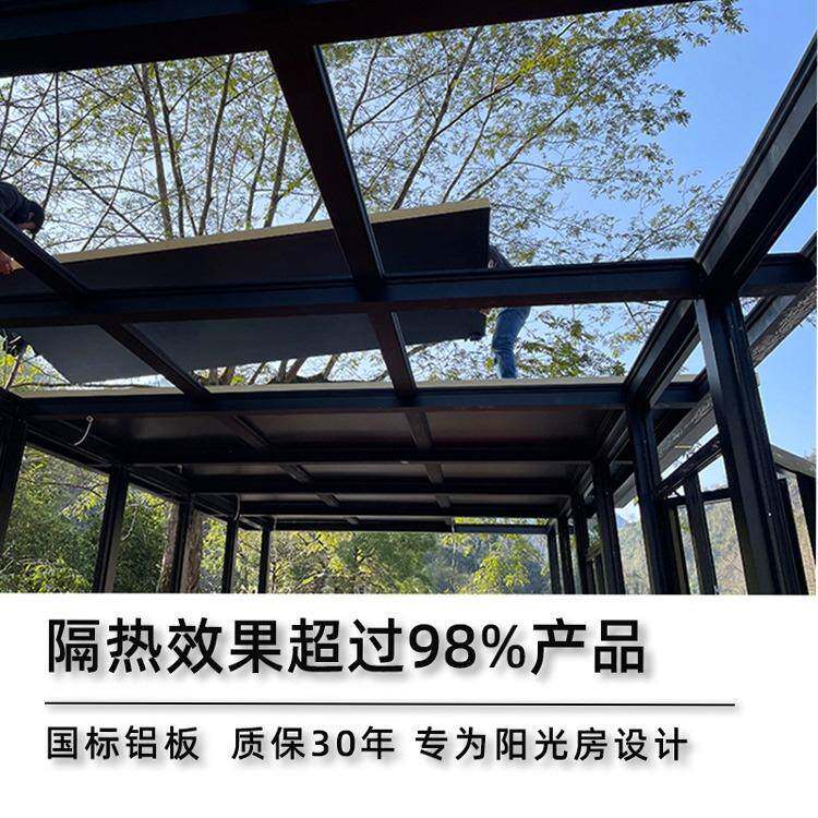阳光棚隔热板聚氨酯双面铝保温板玻璃房屋顶复合铝板保温抗裂