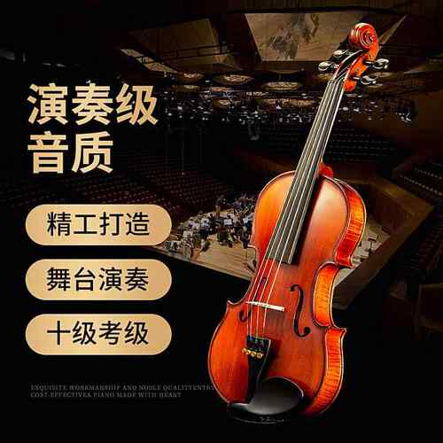 正品翼辉口手实木小提琴初学者工专业级进童成人乐团检定儿考试演