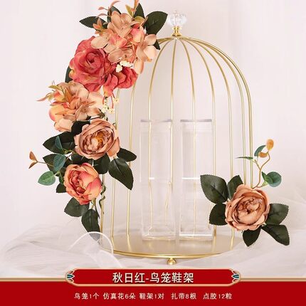 藏婚鞋盒子可乐套圈结婚接亲带锁堵门游戏道具整蛊新郎创意铃铛盒