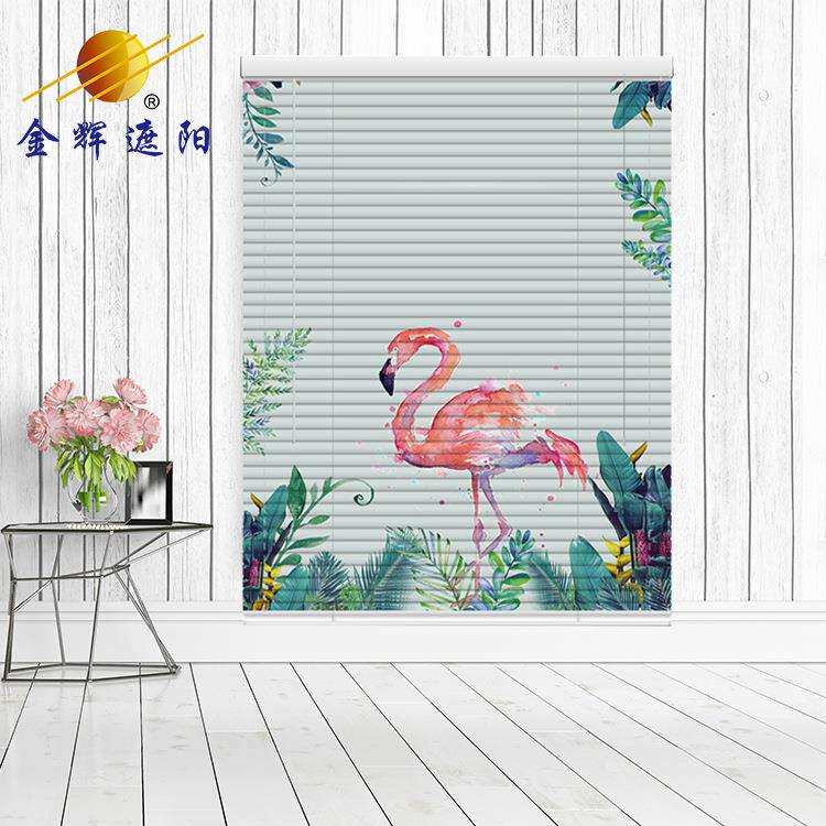 印花铝合金百叶窗帘金辉遮光帘卷帘喷绘打印办公室阳台喷画