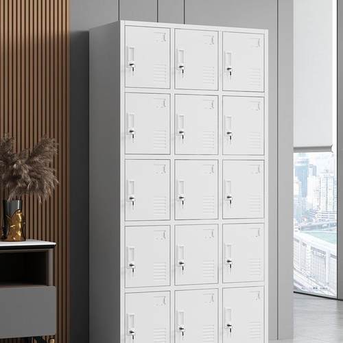 员工更衣柜铁皮带锁储985物柜钢制柜六门九门存包衣柜浴健身房室