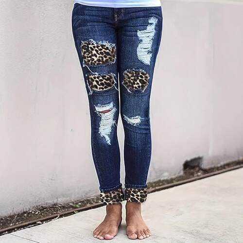 Women Printed Leggings Non Stretchy Skinny Fitting Everyday
