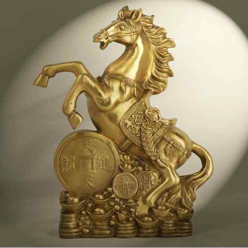 杨铜记 铜金钱马 铜马金 马到成功家居办公室摆件