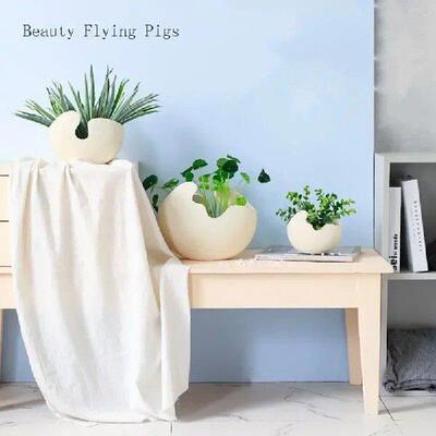 1Pcs Modern pastoral Nordic style White ceramics Egg Shell