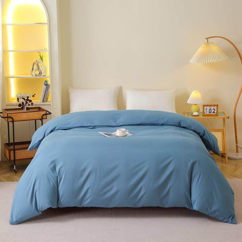 #13376纯色喷气棉磨毛家用单品被套1.5米2米单件素色棉磨毛单被套