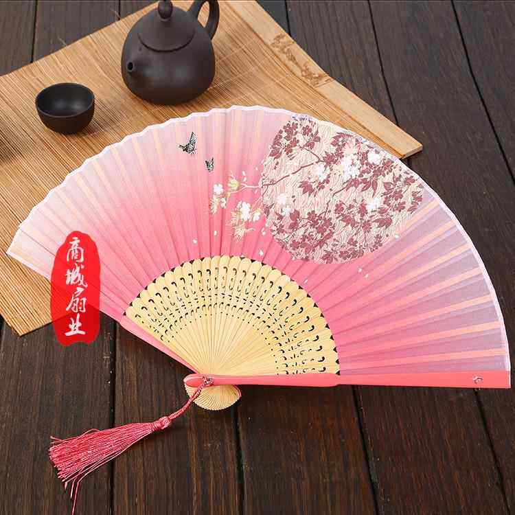 优质精品扇子*中国风女式折扇*日式印花扇*工艺扇*礼品小扇子