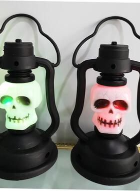 Halloween Pumpkin Lantern Coal Oil Lamp, Colorful Nightlight