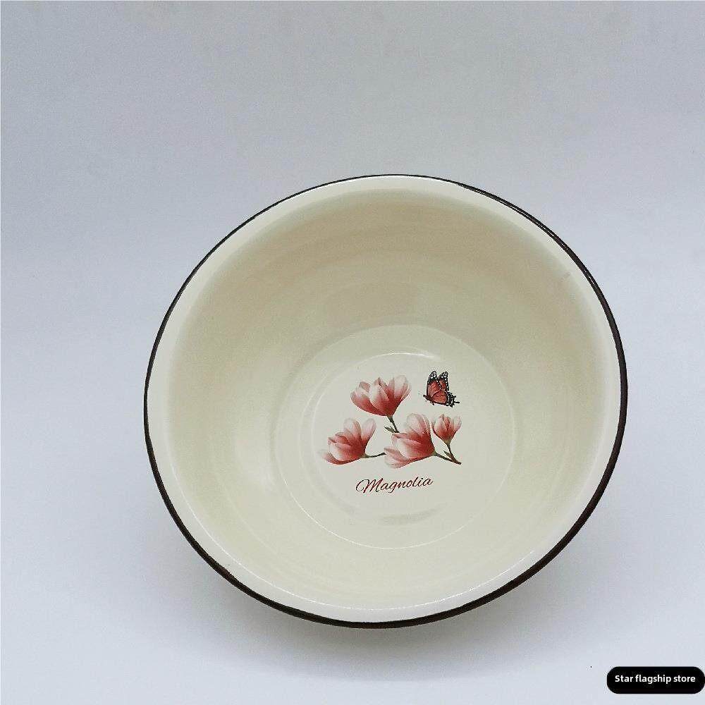 加厚双料搪瓷盆经典搪瓷小盆搪瓷碗多用盆洗菜盆水果盆汤盆饭盆子