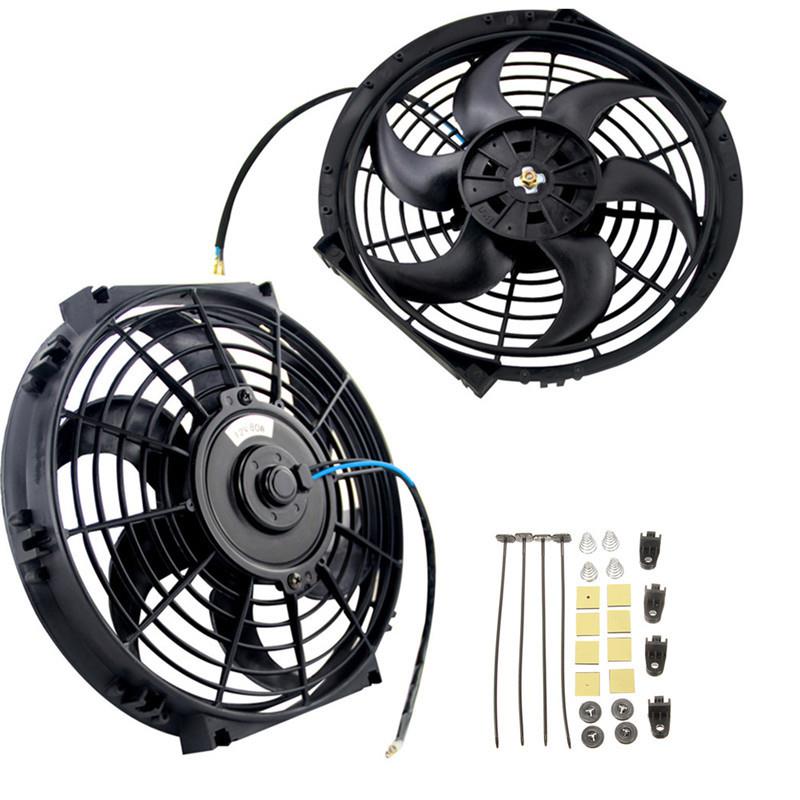 汽车配件 通用型10“80W发动机散热器机油冷却电动拉式风扇叶片