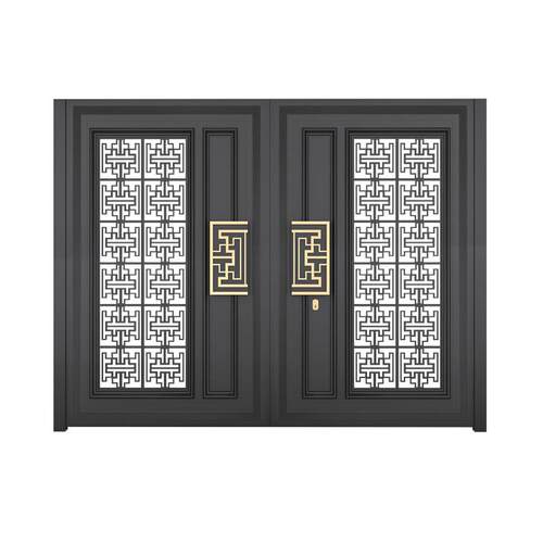 铝合金庭院门别墅大门双开门户外庭院门乡村自建房院子大门电动门