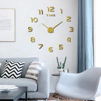 DIY Simple Modern Design Digital Clock Silent Wall Clock Hom