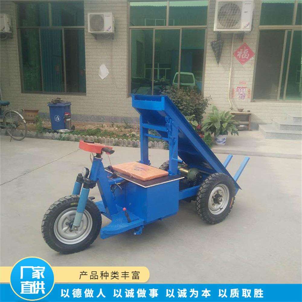 手推电动三轮平板车 工地翻斗式拉砖车 座驾式电动工地背砖车