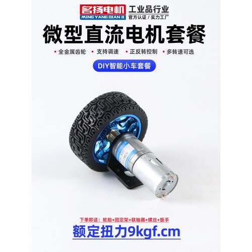 25Ga370直流减速电机24V12V6V智能汽车小型低速齿轮微型电机