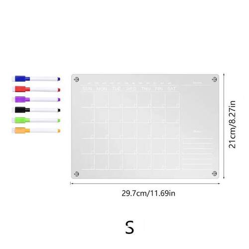PYLV Fridge Magnet Sticker Calendar Board Planner Reusable M