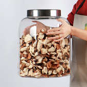 八角形不锈钢盖陈皮储存罐食品级小青柑茶叶罐防碎塑料商用收纳罐