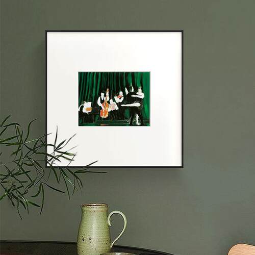 小众艺术舞蹈音乐会装饰画客厅餐厅玄关美式轻奢卡纸挂画鞋柜壁画